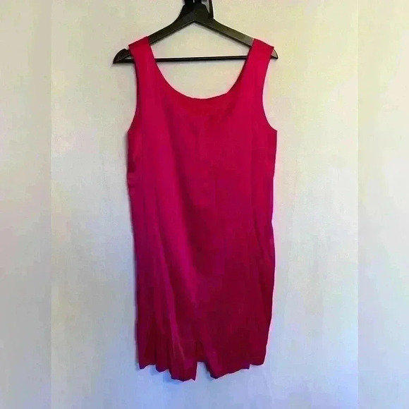 Vintage 80’s Mary Jo Bruno Barbie Pink Silk Sheath Dress Size Small - Picture 2 of 5